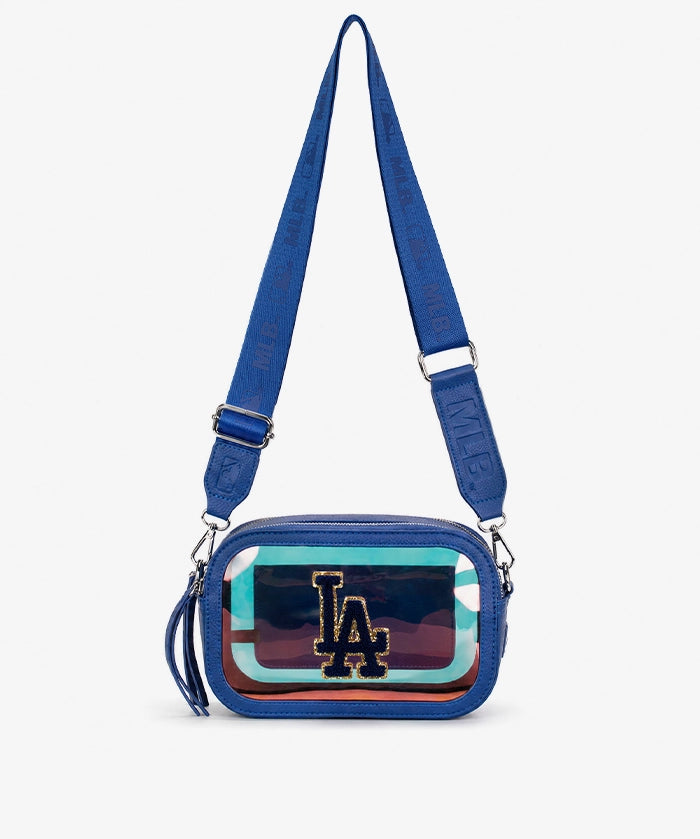MLB Los Angeles Dodgers Iridescent Clear Crossbody Bag