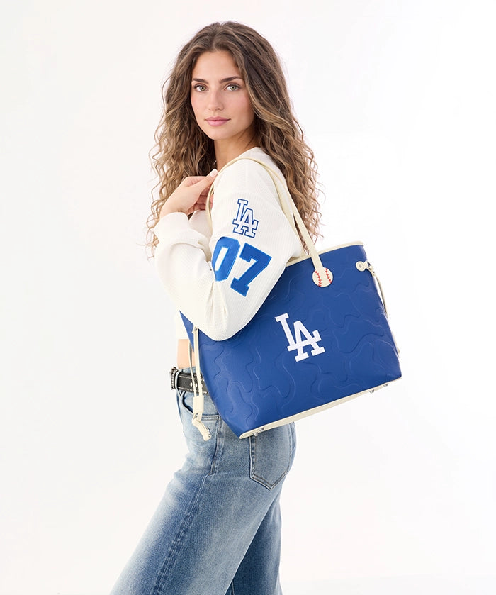 MLB Los Angeles Dodgers Tote Bag with Wristlet Wallet