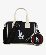 MLB Los Angeles Dodgers Tote Bag with Baseball Coin Pouch