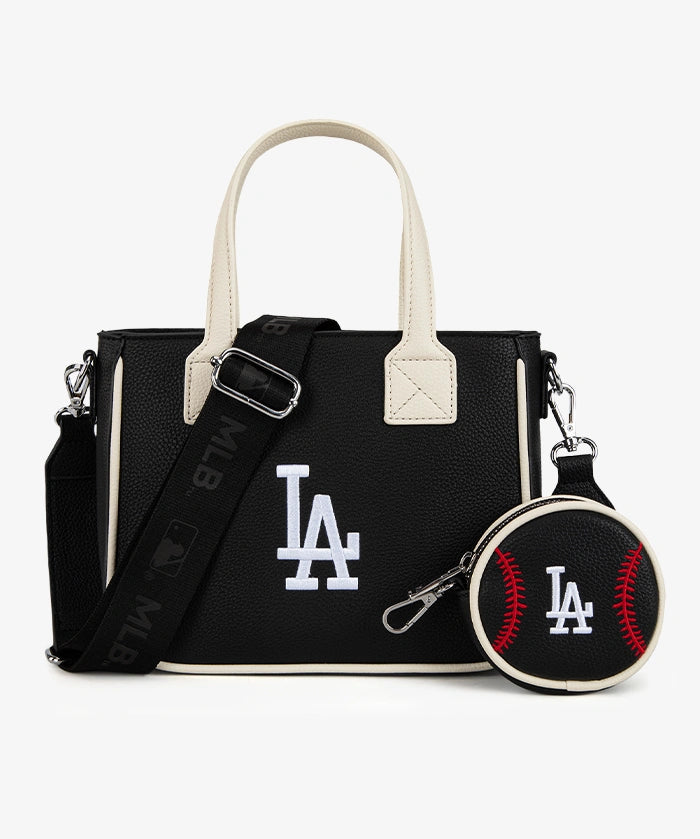 MLB Los Angeles Dodgers Tote Bag with Baseball Coin Pouch