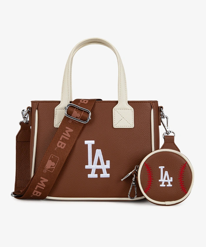 MLB Los Angeles Dodgers Tote Bag with Baseball Coin Pouch