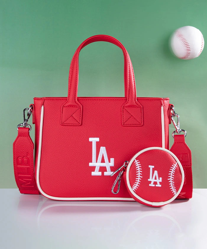 MLB Los Angeles Dodgers Tote Bag with Baseball Coin Pouch