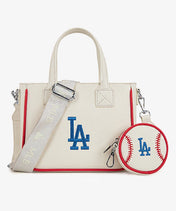 MLB Los Angeles Dodgers Tote Bag with Baseball Coin Pouch