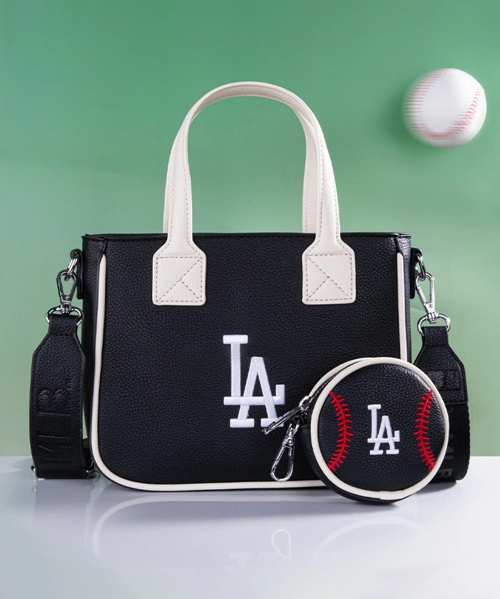 MLB Los Angeles Dodgers Tote Bag with Baseball Coin Pouch