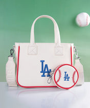MLB Los Angeles Dodgers Tote Bag with Baseball Coin Pouch