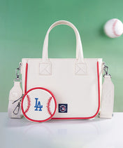 MLB Los Angeles Dodgers Tote Bag with Baseball Coin Pouch