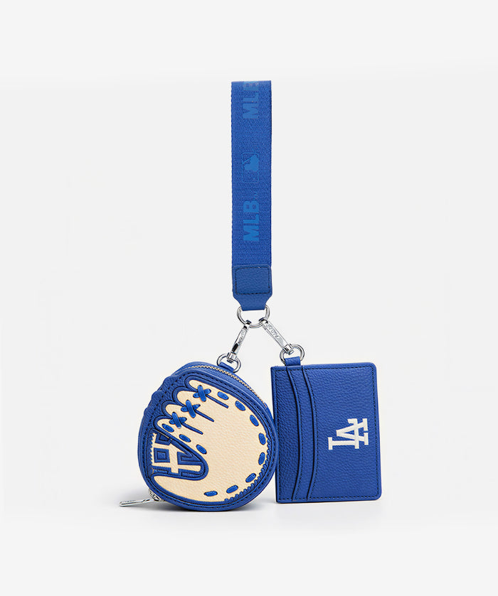 MLBLosAngelesDodgersWristletCoinPurseCardHolderSetwithBaseball-ShapedDesign_9.webp