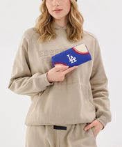 MLB Los Angeles Dodgers Zip Wallet Baseball Stitch Detail