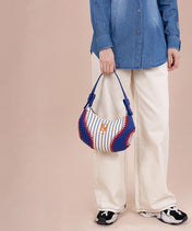 MLB New York Mets Hobo Bag With Baseball Seams