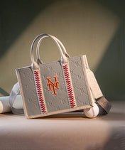 MLB New York Mets Tote Bag with Baseball Stitch