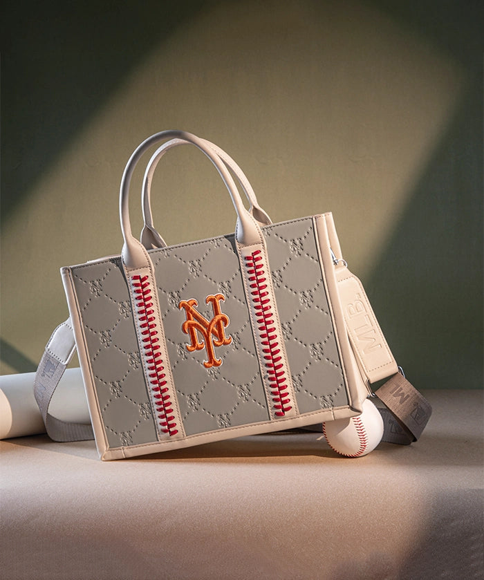 MLB New York Mets Tote Bag with Baseball Stitch