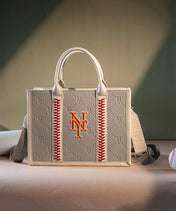 MLB New York Mets Tote Bag with Baseball Stitch
