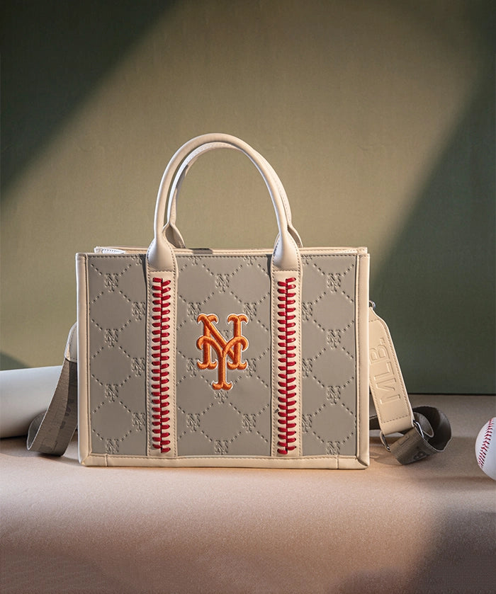 MLB New York Mets Tote Bag with Baseball Stitch