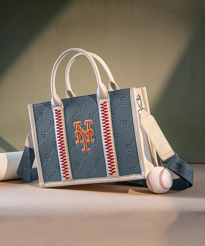 MLB New York Mets Tote Bag with Baseball Stitch