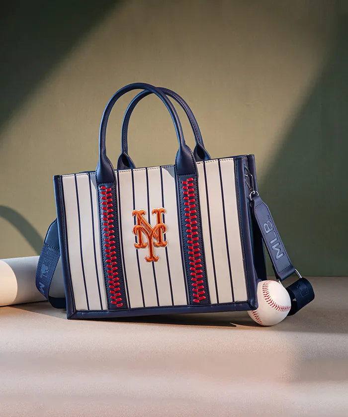 MLB New York Mets Tote Bag with Baseball Stitch