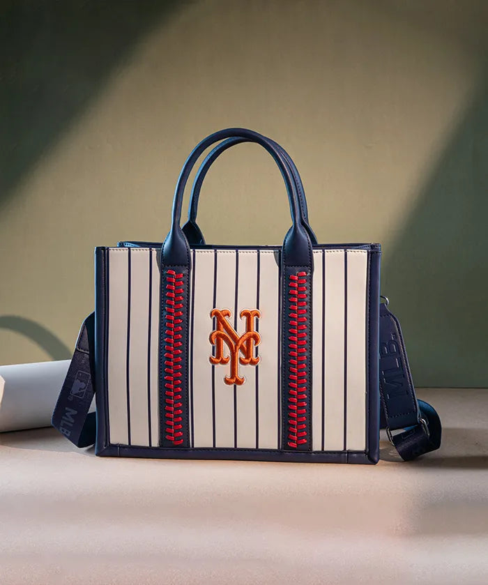 MLB New York Mets Tote Bag with Baseball Stitch