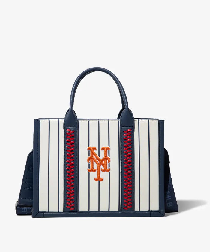 MLB New York Mets Tote Bag with Baseball Stitch