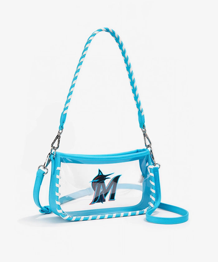 MLB Miami Marlins Clear Bag with Baseball Stitch