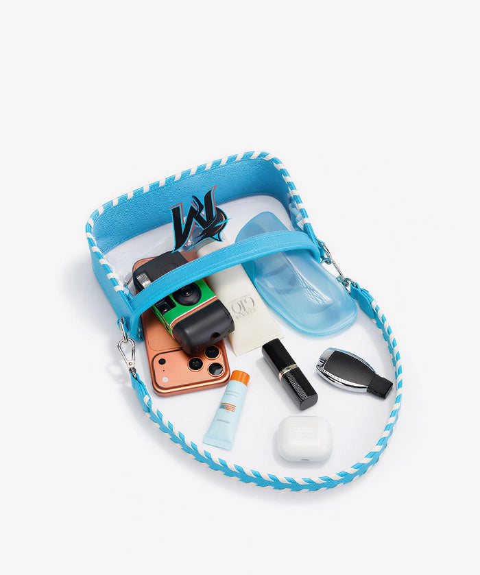 MLB Miami Marlins Clear Bag with Baseball Stitch