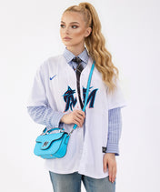 MLB Miami Marlins Flap Crossbody Bag with Top Handle