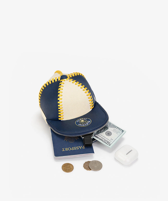 MLB Milwaukee Brewers Baseball Cap Crossbody Purse