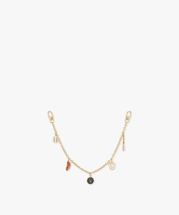 MLB Milwaukee Brewers Baseball Charm Chain
