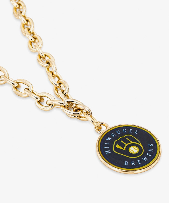 MLB Milwaukee Brewers Baseball Charm Chain