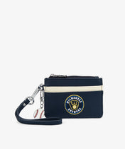 MLB Milwaukee Brewers Card Holder with Baseball Charm