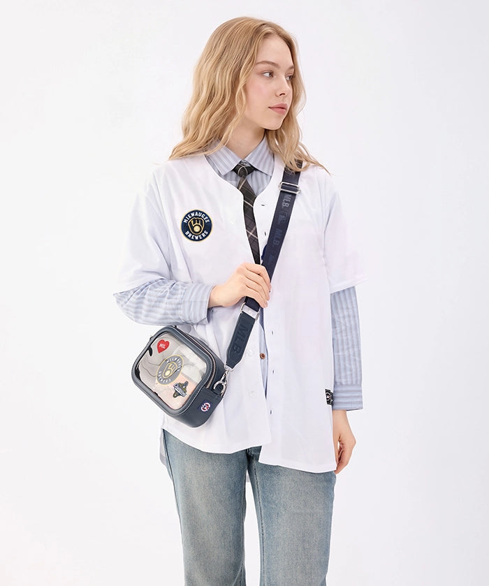 MLB Milwaukee Brewers Championship Clear Crossbody Bag