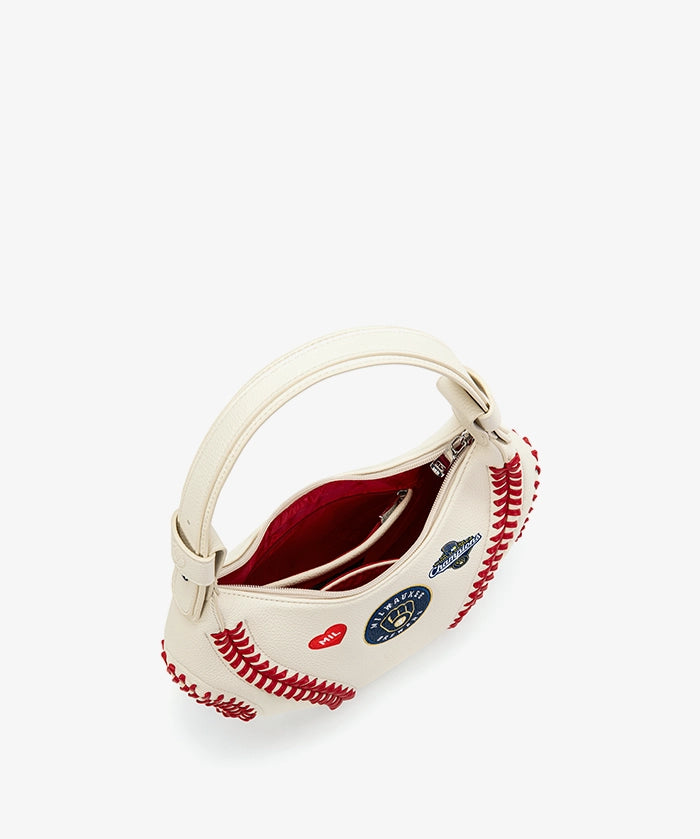 MLB Milwaukee Brewers Championship Stitch Hobo Bag - Curveball