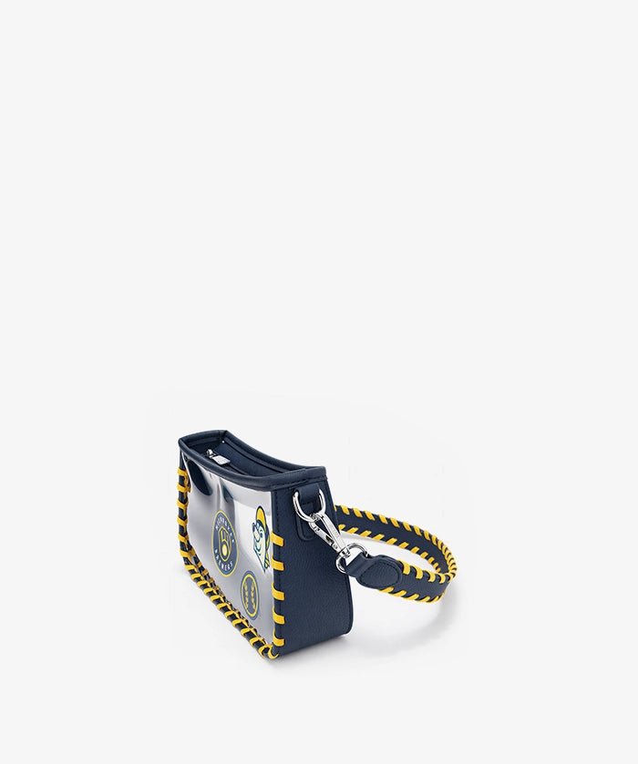 MLB Milwaukee Brewers Clear Bag with Baseball Stitch