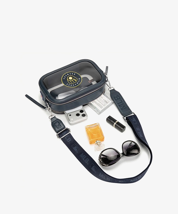 MLB Milwaukee Brewers Clear Crossbody Bag