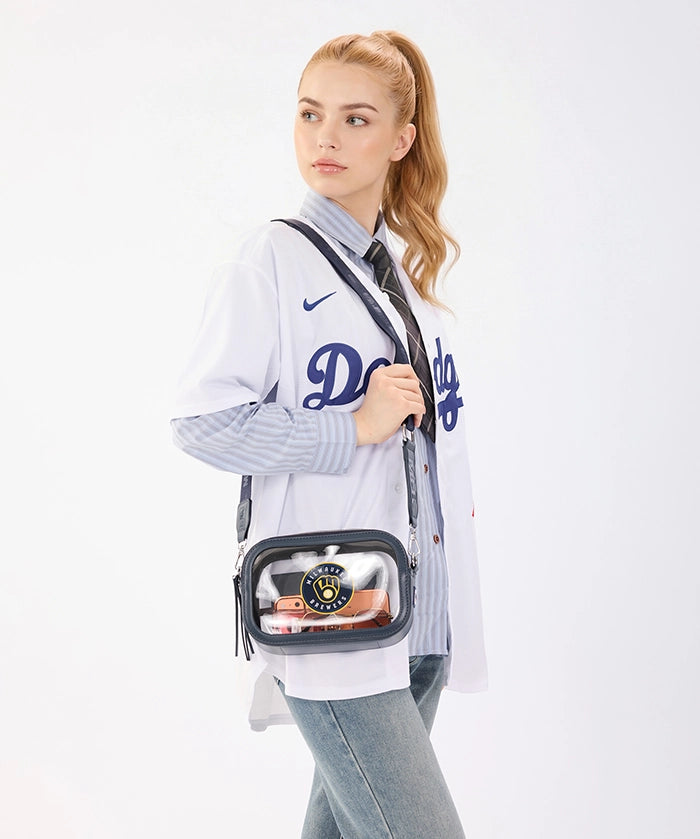 MLB Milwaukee Brewers Clear Crossbody Bag