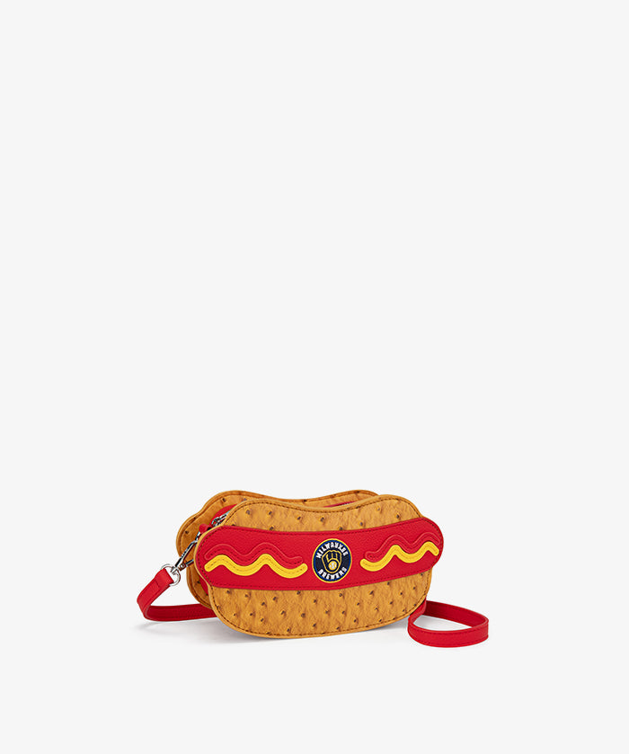 MLB Milwaukee Brewers Hot Dog Crossbody Bag