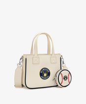 MLB Milwaukee Brewers Tote Bag with Baseball Coin Pouch