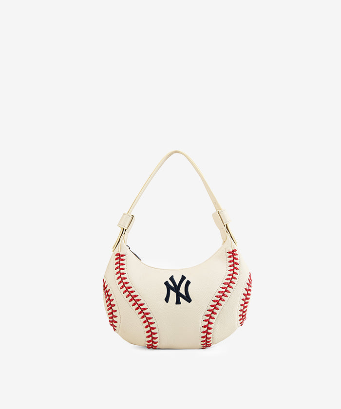 MLB New York Yankees Hobo Bag With Baseball Seams