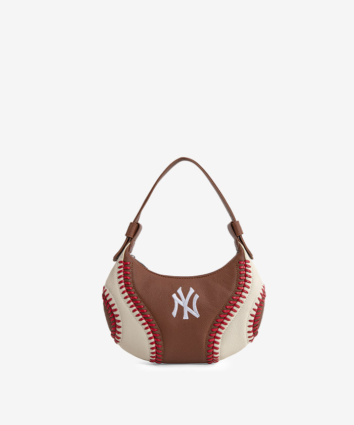 MLB New York Yankees Hobo Bag With Baseball Seams