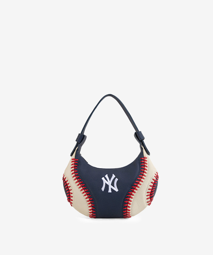 MLB New York Yankees Hobo Bag With Baseball Seams