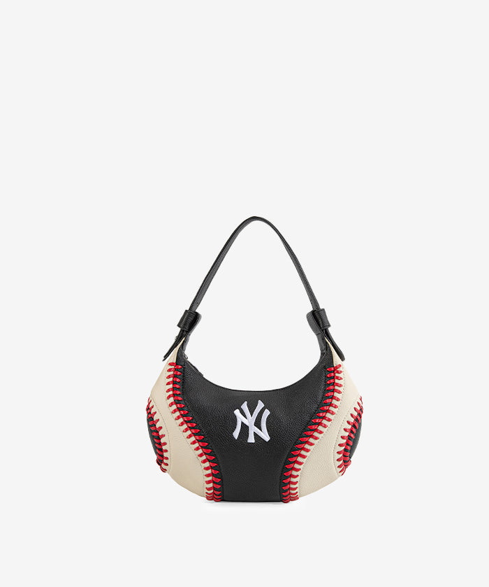MLB New York Yankees Hobo Bag With Baseball Seams