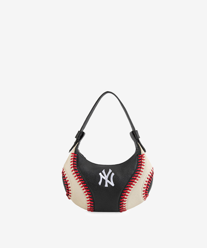 MLB New York Yankees Hobo Bag With Baseball Seams