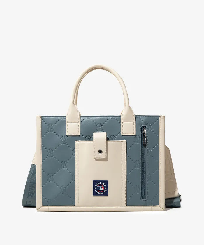 MLB New York Yankees Tote Bag with Baseball Stitch