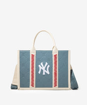 MLB New York Yankees Tote Bag with Baseball Stitch
