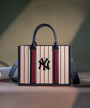 MLB New York Yankees Tote Bag with Baseball Stitch