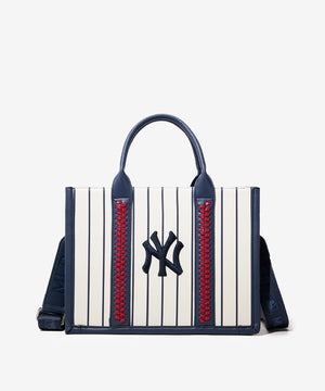 MLB New York Yankees Tote Bag with Baseball Stitch