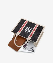 MLB New York Yankees Tote Bag with Baseball Stitch