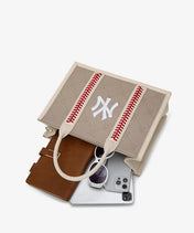 MLB New York Yankees Tote Bag with Baseball Stitch