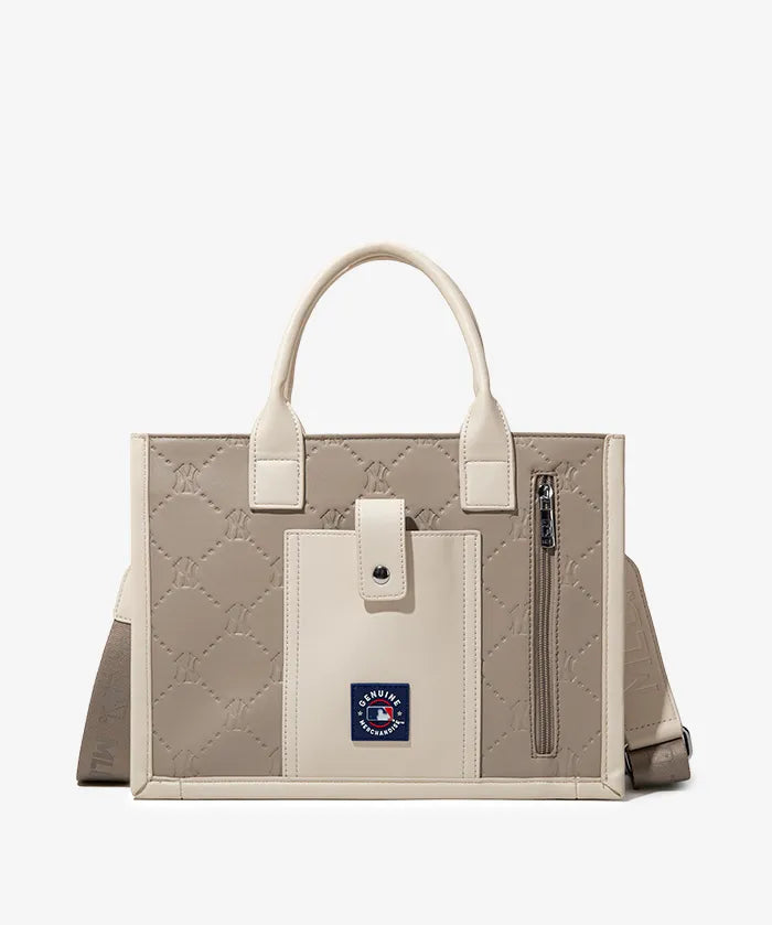 MLB New York Yankees Tote Bag with Baseball Stitch