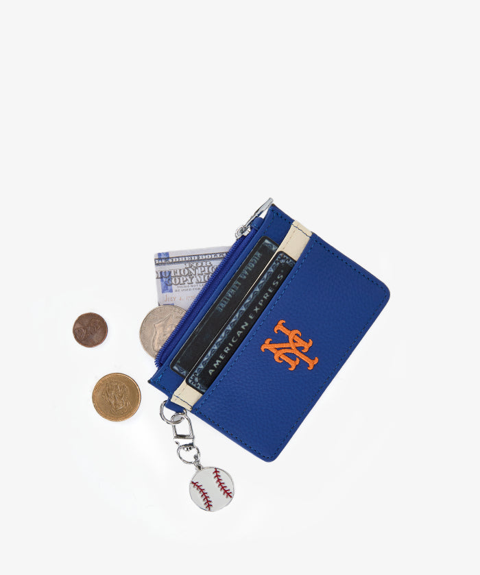 MLB New York Mets Card Holder with Baseball Charm