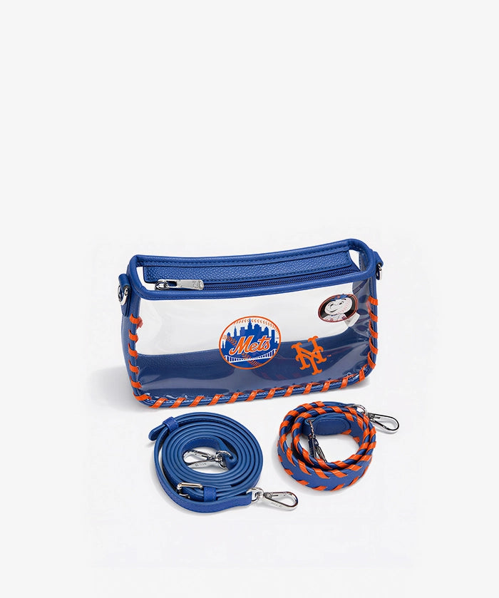 MLB New York Mets Clear Bag with Baseball Stitch