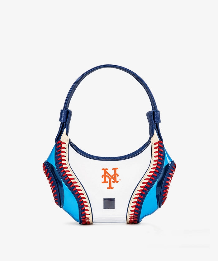 MLB New York Mets Clear Stitch Hobo - Curveball